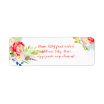 PixDezines aquarelle florale, pivoines de corail