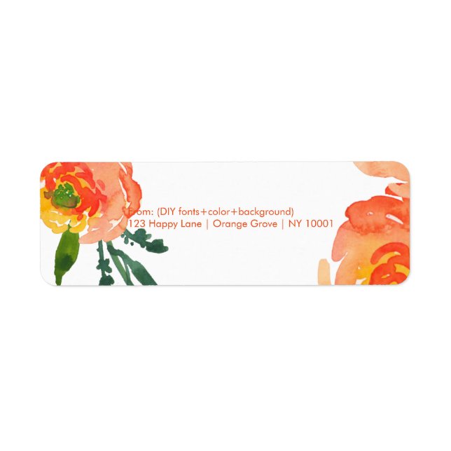 PixDezines aquarelle florale/ranunculus/do-it-your (Devant)