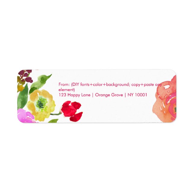 PixDezines aquarelle florale/ranunculus/do-it-your (Devant)