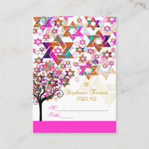 PixDezines Arbre de Vie Mitzvah Cartes de Place