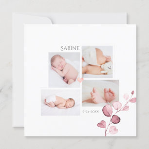 PixDezines Automne Eucalyptus Faire-part de naissa