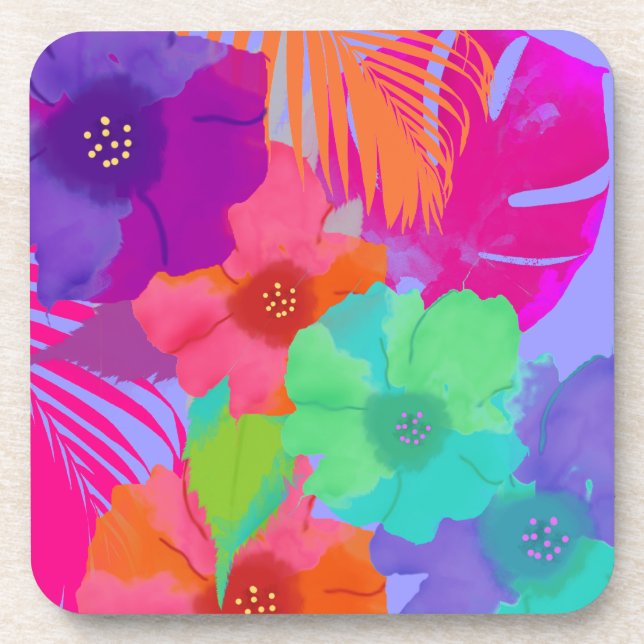PixDezines bali kai/DIY background colour Coaster (Front)