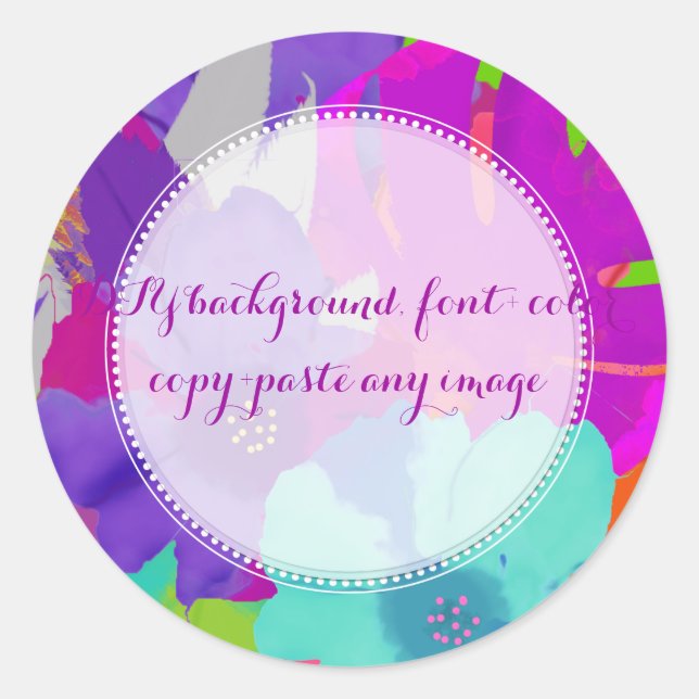 PixDezines bali kai/DIYbackground Classic Round Sticker (Front)
