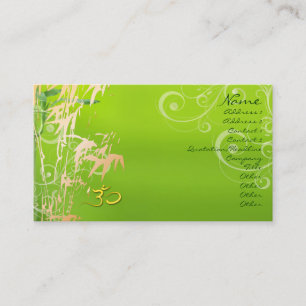 PixDezines Bamboo + pearly swirls Business Card