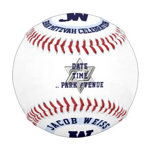 PixDezines Bar Mitzvah Baseball /DIY font+colour