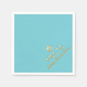 PixDezines Bar Mitzvah DIY colour turquoise Napkin