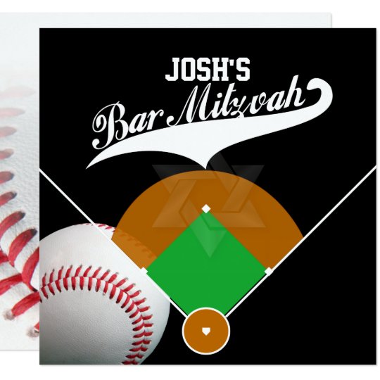 PixDezines ✡ Baseball Diamond/ Bar Mitzvah Card