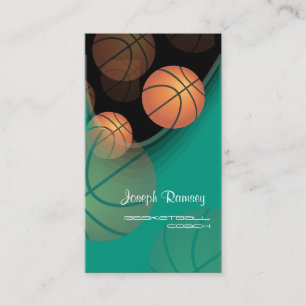 PixDezines Basketball Coach/DIY background colour Business Card