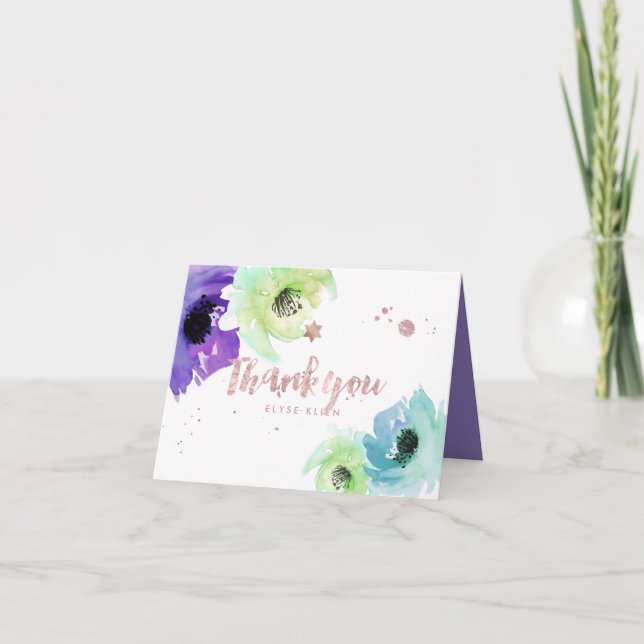 PixDezines Bat Mitzvah/Thank You/DIY colour Thank You Card (Front)