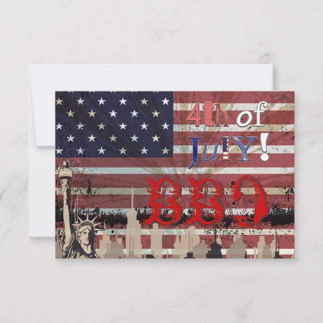 PixDezines BBQ, July 4th invites (Front)