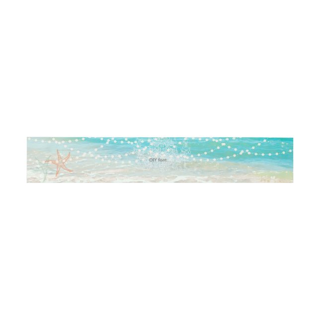 PixDezines Beach/Chadelier/Starfish Invitation Belly Band (Flat)