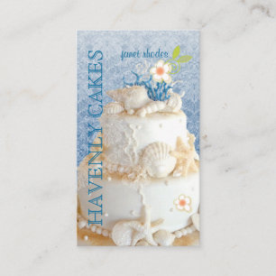 PixDezines Beach Wedding Cake/DIY background colou Business Card