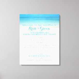 PixDezines beach wedding program Canvas Print