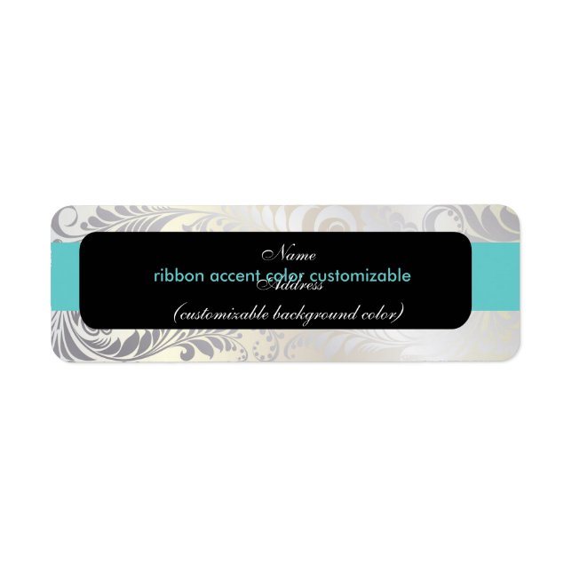 PixDezines Bellissimo Damask faux silver/blue acce (Front)