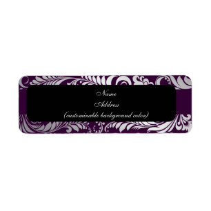 PixDezines Bellissimo Damask faux silver/plum