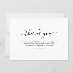 PixDezines Bereavement Thank You, after funeral In Invitation
