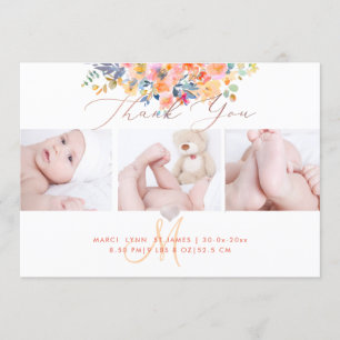PixDezines Birth Announcement Baby Shower ThankYou