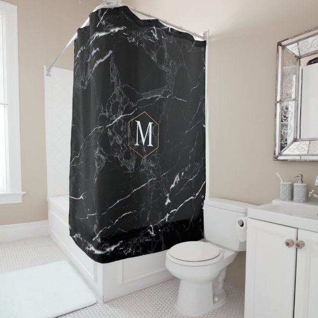 PixDezines BLACK MARBLE+MONOGRAM (removable) (In Situ)