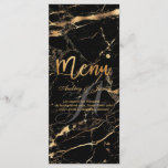 PixDezines Black Marble/Shine Menu/Faux Gold Menu<br><div class="desc">PixDezines black polished marble with faux gold fancy script menu -- modern and contemporary. All elements are customizable including background colour, fonts and fonts colours... . Easy to customize. To view more of our menus simply copy and paste this url: www.zazzle.com/pixdezines menu?rf=238007904023613149 Copyright © 2008-2017 PixDezines.com™ and PixDezines™ on Zazzle.com....</div>