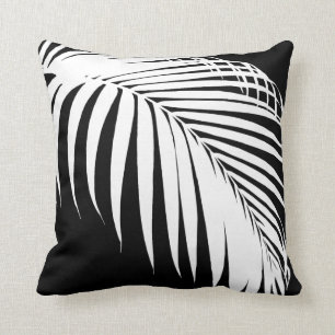 PixDezines Black+White Palms, DIY Background Throw Pillow
