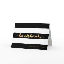 PixDezines black+white+stripes cartes de remerciem
