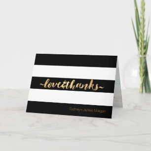PixDezines black+white+stripes thank you cards