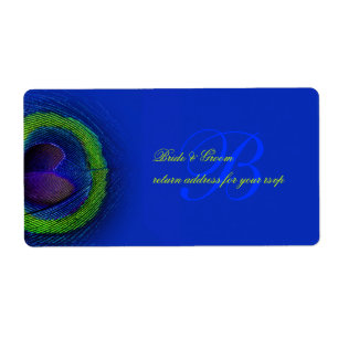 PixDezines bleu cobalt oeil paon