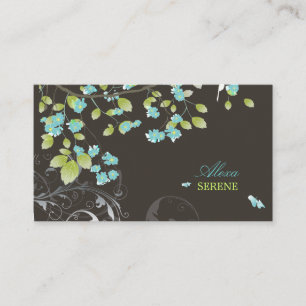 PixDezines blossoms+swirls/diy colours Business Card