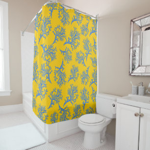 PixDezines Blue Corals/DIY Background Yellow