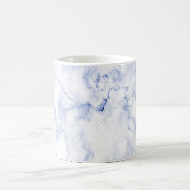 PixDezines BLUE n WHITE MARBLE Coffee Mug (Center)