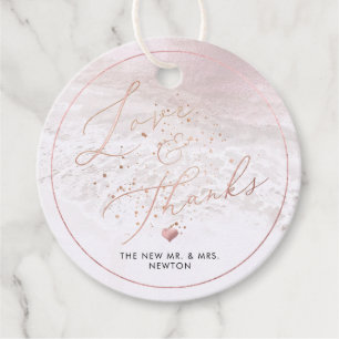 PixDezines Blush Pink Shoreline Thank You Favour Tags