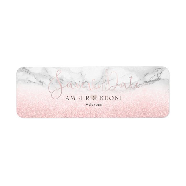 PixDezines Blush Pink Snow Bokeh+Marble Date de sa (Devant)