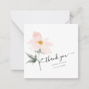 PixDezines Blush Pink Watercolor Single Petal Rose Card
