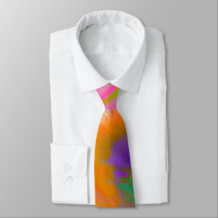 PixDezines Boho Abstract Watercolor Tie