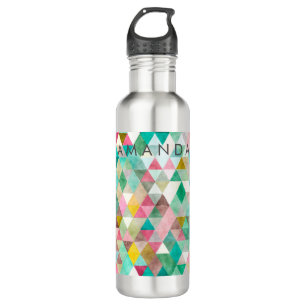 PixDezines Boho Geometric / Triangles Pattern 710 Ml Water Bottle