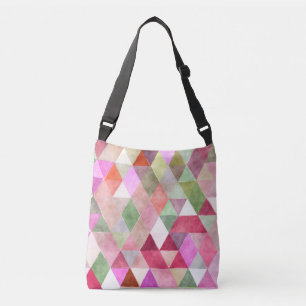 PixDezines Boho Geometric / Triangles Pattern Crossbody Bag