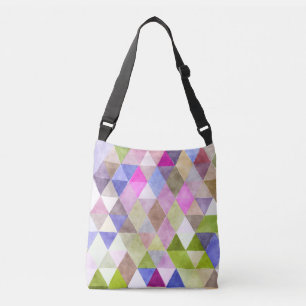 PixDezines Boho Geometric / Triangles Pattern Crossbody Bag