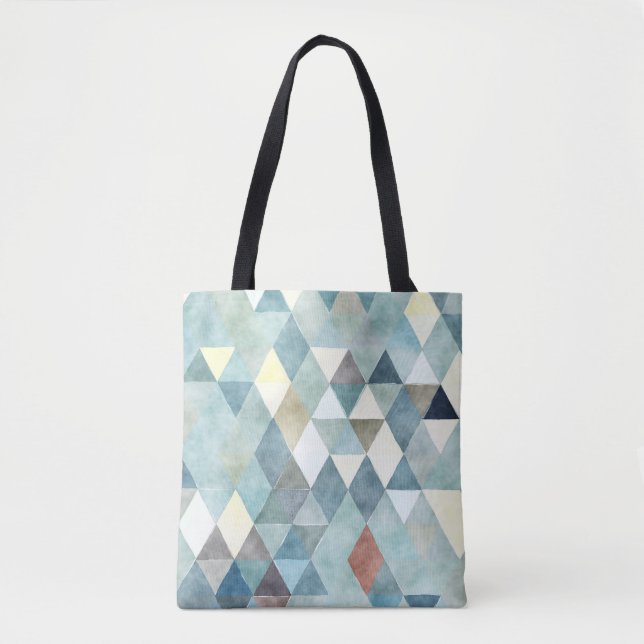 PixDezines Boho Geometric / Triangles Pattern Tote Bag (Front)