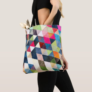 PixDezines Boho Geometric / Triangles Pattern Tote Bag