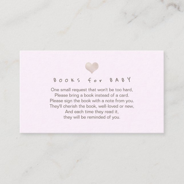 PixDezines Book Request, Platinum Heart DIY colour Enclosure Card (Front)