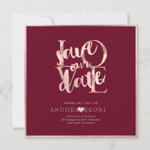 PixDezines BOTANICA LOVE SAVE DATE BLUSH PINK Save The Date