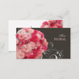 PixDezines Bridal Bouquet, florists/diy colours Business Card