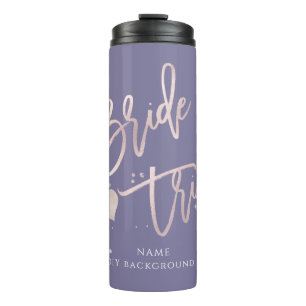 PixDezines Bride Tribe Blush Modern Script Thermal Tumbler