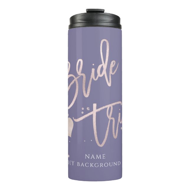 PixDezines Bride Tribe Blush Modern Script Thermal Tumbler (Front)