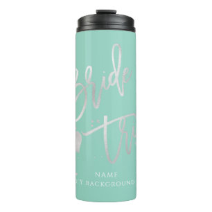 PixDezines Bride Tribe Platinum Modern Script Thermal Tumbler