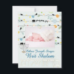 PixDezines brit shalom/photo frame stars/diy colou Invitation<br><div class="desc">PixDezines ברית שלום brit shalom featuring birds of the wires  with diy background colour for brit shalom,  jewish naming ceremony invitations.  Simply add your baby's photo,   Accented with star of david..  Brit shalom in hebrew can be copied and pasted for a darker opacity.com  All rights reserved.</div>