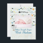 PixDezines brit shalom/photo frame stars/diy colou Invitation<br><div class="desc">PixDezines ברית שלום brit shalom featuring birds of the wires with diy background colour for brit shalom, jewish naming ceremony invitations. Simply add your baby's photo, Accented with star of david.. Brit shalom in hebrew can be copied and pasted for a darker opacity.com All rights reserved.</div>