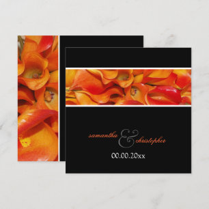 PixDezines BURNT ORANGE CALLA LILY INVITATIONS