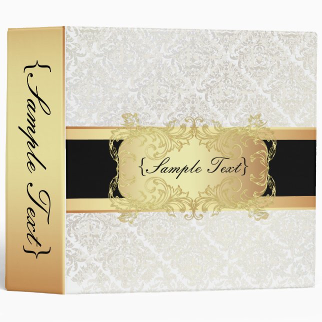 PixDezines Céline Damask, Cream+Pearl Binder (Front/Spine)