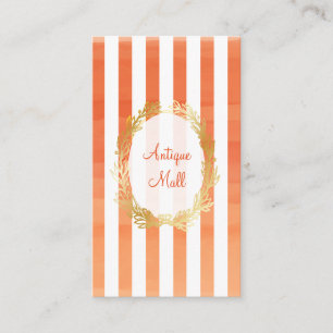 PixDezines celosia orange stripes watercolor Business Card